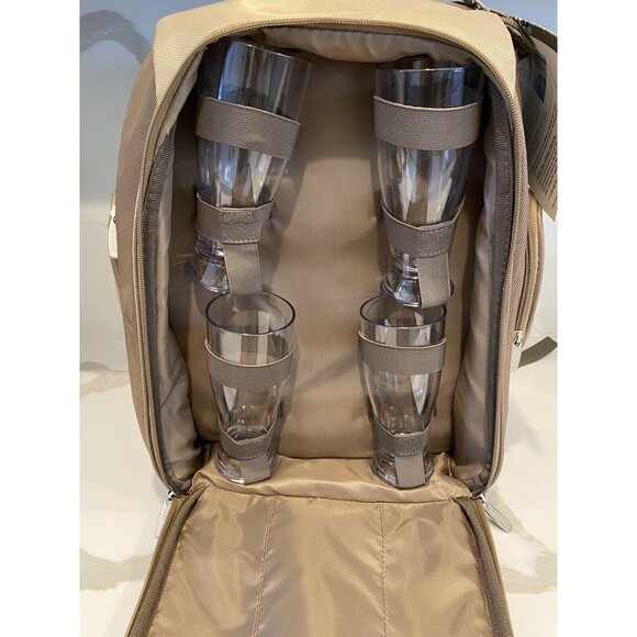 Picnic Time Tailgating Cooler Backpack Insulated Bag 12QT 18 Can Cooler, bronze - Picture 6 of 12